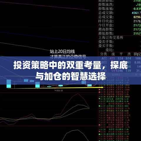 投资策略中的双重考量,探底与加仓的智慧选择